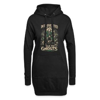 Friedhof Goth Introverted But Will Talk To Ghosts - Hoodie-Kleid - Schwarz - Vorne