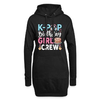 Équipe des filles d’anniversaire K-Pop - Sweat-shirt à capuche long Femme - noir - Devant
