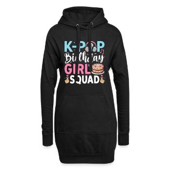 Escouade des filles d’anniversaire K-Pop - Sweat-shirt à capuche long Femme - noir - Devant