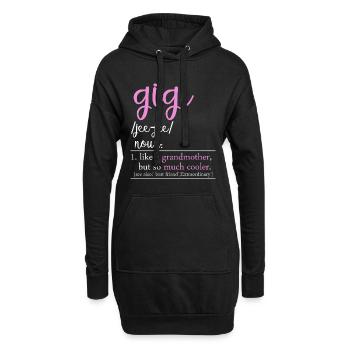 Chemise Grandma Drôle Gigi Definition - Sweat-shirt à capuche long Femme - noir - Devant