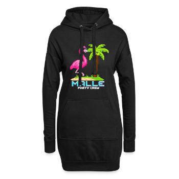 Équipe de la Malle Party Flamingo - Sweat-shirt à capuche long Femme - noir - Devant