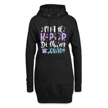 Je suis l’équipe d’anniversaire de K Pop - Sweat-shirt à capuche long Femme - noir - Devant