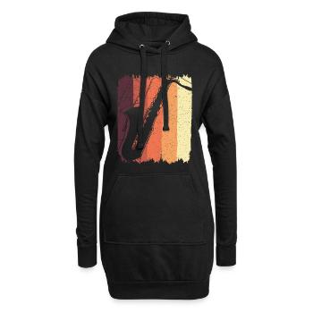 Saxophonist Vintage-Retro-Saxophon-Saxophon - Hoodie-Kleid - Schwarz - Vorne