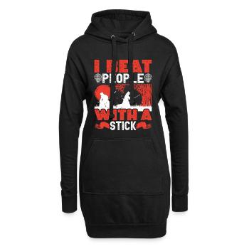 Kenjutsu Ninja Sinobi Épéiste Samouraï Martial - Sweat-shirt à capuche long Femme - noir - Devant