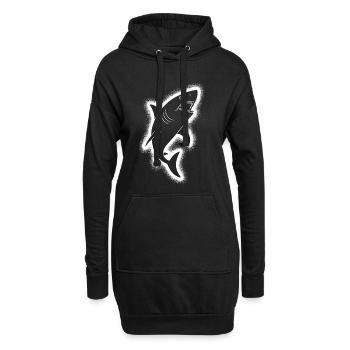 Hai Haie Kinder Jungen Herren Haifisch - Hoodie-Kleid - Schwarz - Vorne