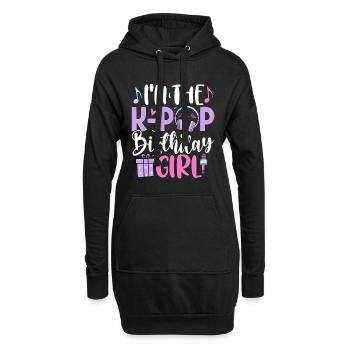Je suis la fille d’anniversaire de K Pop - Sweat-shirt à capuche long Femme - noir - Devant
