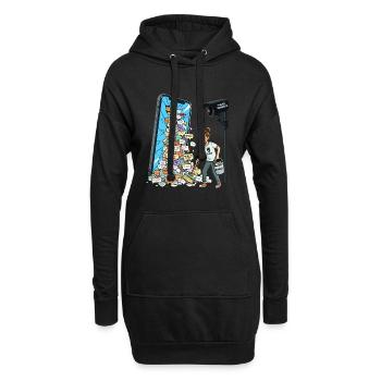 Contrôle du chat Non merci Liberté d’expression Censure - Sweat-shirt à capuche long Femme - noir - Devant