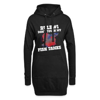 Propriétaire d’aquarium Betta Aquariophile Siamois Combat - Sweat-shirt à capuche long Femme - noir - Devant