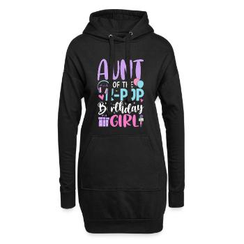 Tante de la fille d’anniversaire de K Pop - Sweat-shirt à capuche long Femme - noir - Devant