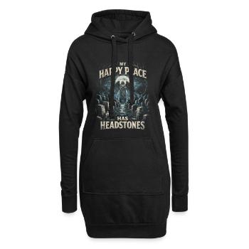 Friedhof Goth Humor My Happy Place Has Headstones - Hoodie-Kleid - Schwarz - Vorne