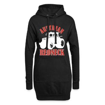 Austrian Redneck – Alpenstil mit Traktor und Bier  - Hoodie-Kleid - Schwarz - Vorne