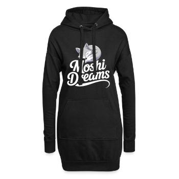 Moshi Dreams Fuchs - Schlafender Fuchs Geschenk - Hoodie-Kleid - Schwarz - Vorne