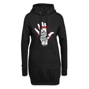 Non-fumeur, ex-fumeur, sans goudron, sans drame, sans drame - Sweat-shirt à capuche long Femme - noir - Devant