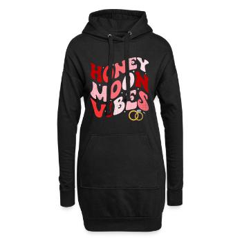 Flitterwochen-Vibes Neue Bräute Hochzeit gerade verheiratet - Hoodie-Kleid - Schwarz - Vorne