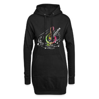 Marimbaspieler übt Percussion-Gruben-Musiker - Hoodie-Kleid - Schwarz - Vorne