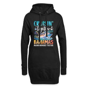 Cruisin Together Bahamas 2027 - Hoodie-Kleid - Schwarz - Vorne