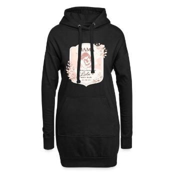 Mama in deinen Armen war Liebe immer leicht - Hoodie-Kleid - Schwarz - Vorne