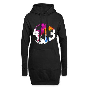 NR. 13 FUßBALLER NUMMER 13 FUßBALL 13. GEBURTSTAG - Hoodie-Kleid - Schwarz - Vorne
