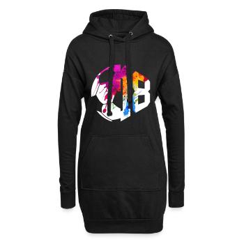 NON. 18 FOOTBALLEUR NUMÉRO 18 FOOTBALL 18E ANNIVERSAIRE - Sweat-shirt à capuche long Femme - noir - Devant