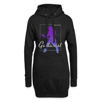 Gitarrist Design Born To Be Guitarist für Musiker - Hoodie-Kleid - Schwarz - Vorne