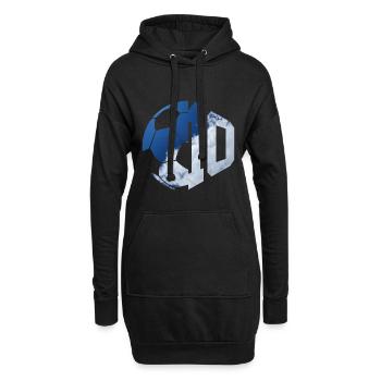 NON. 10 FOOTBALLEUR NUMÉRO 10 FOOTBALL 10E ANNIVERSAIRE - Sweat-shirt à capuche long Femme - noir - Devant
