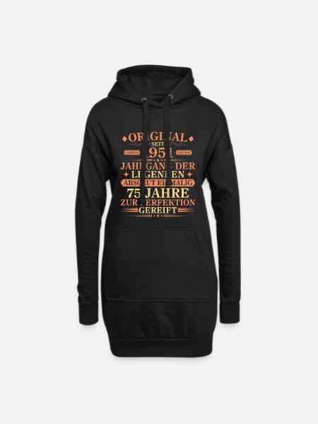 Original 1951 Jahrgang der Legenden 75 Jahre - Hoodie-Kleid - Schwarz