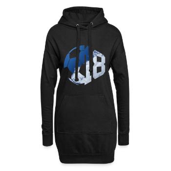 NON. 18 FOOTBALLEUR NUMÉRO 18 FOOTBALL 18E ANNIVERSAIRE - Sweat-shirt à capuche long Femme - noir - Devant