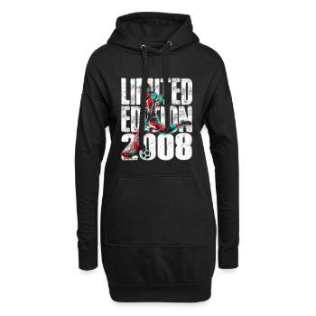 Fußball 2008 Geburtstag Limited Edition - Hoodie-Kleid - Schwarz - Vorne