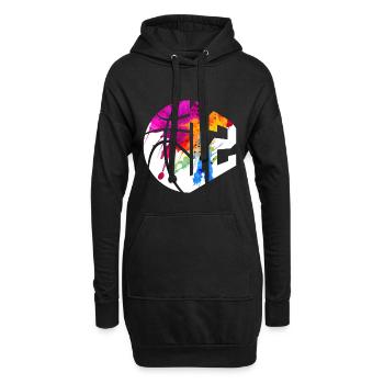 NR. 12 NUMMER 12 BASKETBALL 12. GEBURTSTAG - Hoodie-Kleid - Schwarz - Vorne