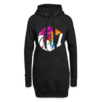 NR. 17 NUMMER 17 BASKETBALL 17. GEBURTSTAG - Hoodie-Kleid - Schwarz - Vorne