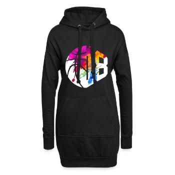 NON. 18 NUMÉRO 18 BASKET 18E ANNIVERSAIRE - Sweat-shirt à capuche long Femme - noir - Devant
