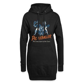 Joueur drôle de pickleball Joueur de pickleball Amour - Sweat-shirt à capuche long Femme - noir - Devant