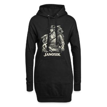 Janosik, polnische Hochlandlegende - Hoodie-Kleid - Schwarz - Vorne