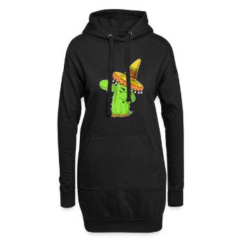 Éponge la chemise mexicaine Cactus - Sweat-shirt à capuche long Femme - noir - Devant