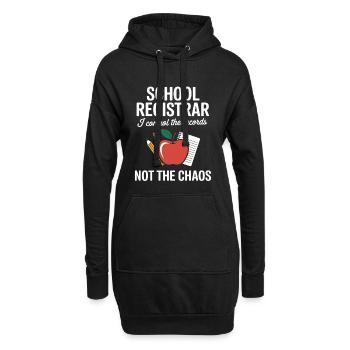 Secrétaire d’école Administration scolaire Bureau du chaos scolaire - Sweat-shirt à capuche long Femme - noir - Devant