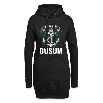 Nordsee Urlaub AB NACH BÜSUM Lustiges - Hoodie-Kleid - Schwarz - Vorne