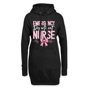 Infirmière des urgences Infirmière et Intervenante de santé - Sweat-shirt à capuche long Femme - noir - Devant