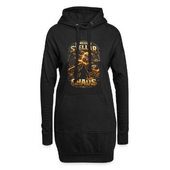 Astronome en astronomie - Sweat-shirt à capuche long Femme - noir - Devant