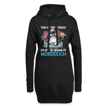 Nordsee NUR KEIN STRESS BIN IM URLAUB AN DER - Hoodie-Kleid - Schwarz - Vorne