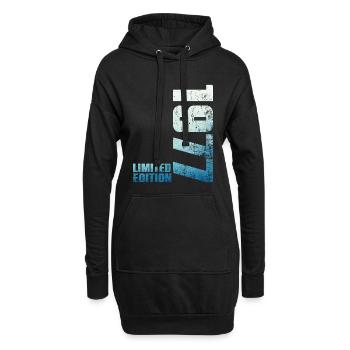 49ème Anniversaire Homme Femme 49 ans 1977 Cadeau - Sweat-shirt à capuche long Femme - noir - Devant