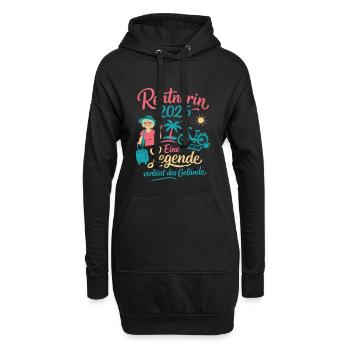 Rentnerin 2026 - Urlaub, Lesen, Sport, genießen - Hoodie-Kleid - Schwarz - Vorne