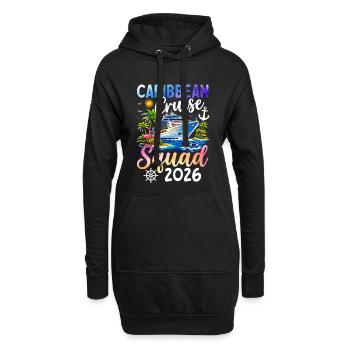 Caribbean Cruise Squad 2026 - Hoodie-Kleid - Schwarz - Vorne