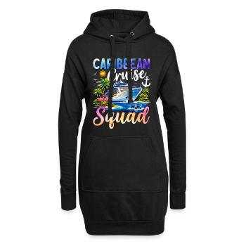 Caribbean Cruise Squad - Hoodie-Kleid - Schwarz - Vorne