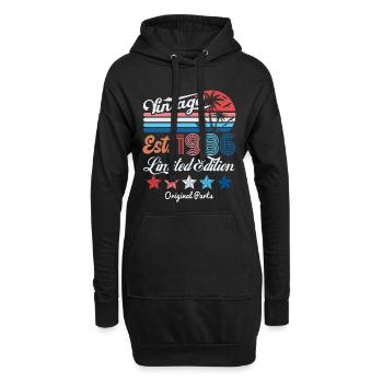 1986 Vintage Birthday Gift 40th Birthday 40 Years - Hoodie-Kleid - Schwarz - Vorne