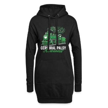 Train de sensibilisation à la paralysie cérébrale - Sweat-shirt à capuche long Femme - noir - Devant