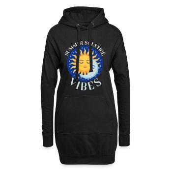 Litha Pagan Solstice d’été Midsommar - Sweat-shirt à capuche long Femme - noir - Devant