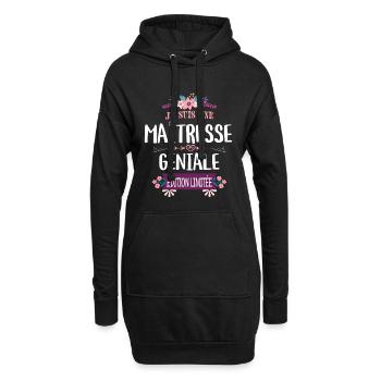 Maîtresse Géniale Édition Limitée - Sweat-shirt à capuche long Femme - noir - Devant