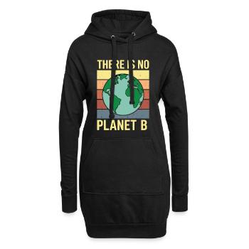 Il n’y a pas d’environnement rétro avec le t-shirt de la planète B - Sweat-shirt à capuche long Femme - noir - Devant