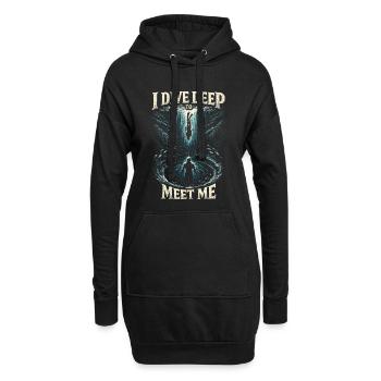 Apnée Je plonge profondément pour me rencontrer - Sweat-shirt à capuche long Femme - noir - Devant