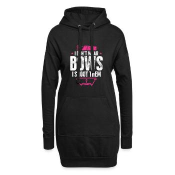 Je ne porte pas d’arcs, je les tire - Sweat-shirt à capuche long Femme - noir - Devant